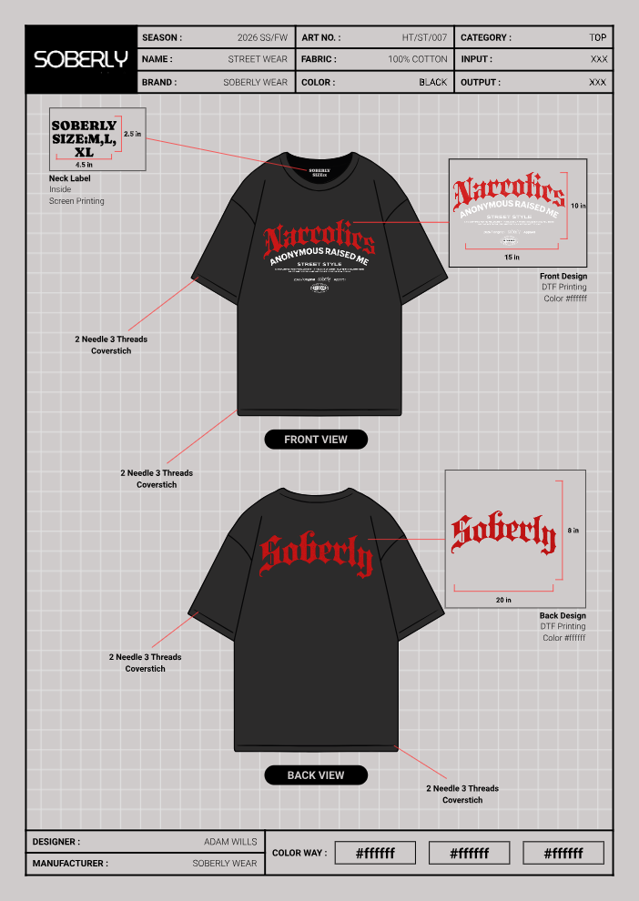 Soberly unisex black "NA raised me" T-shirt